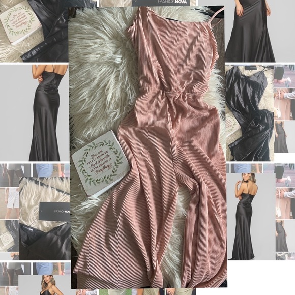 Special Occasion Blush/Light Pink Jumpsuit - Picture 2 of 3